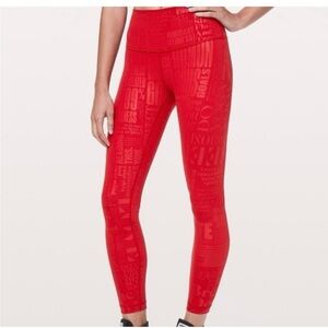 lululemon athletica Vibrant Red Manifesto Leggings
